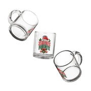 Christmas Glass Mug 10 oz Glass Mug — 'Santa’s Favorite' Christmas Coffee Cup, Holiday Holiday Cheer 10oz