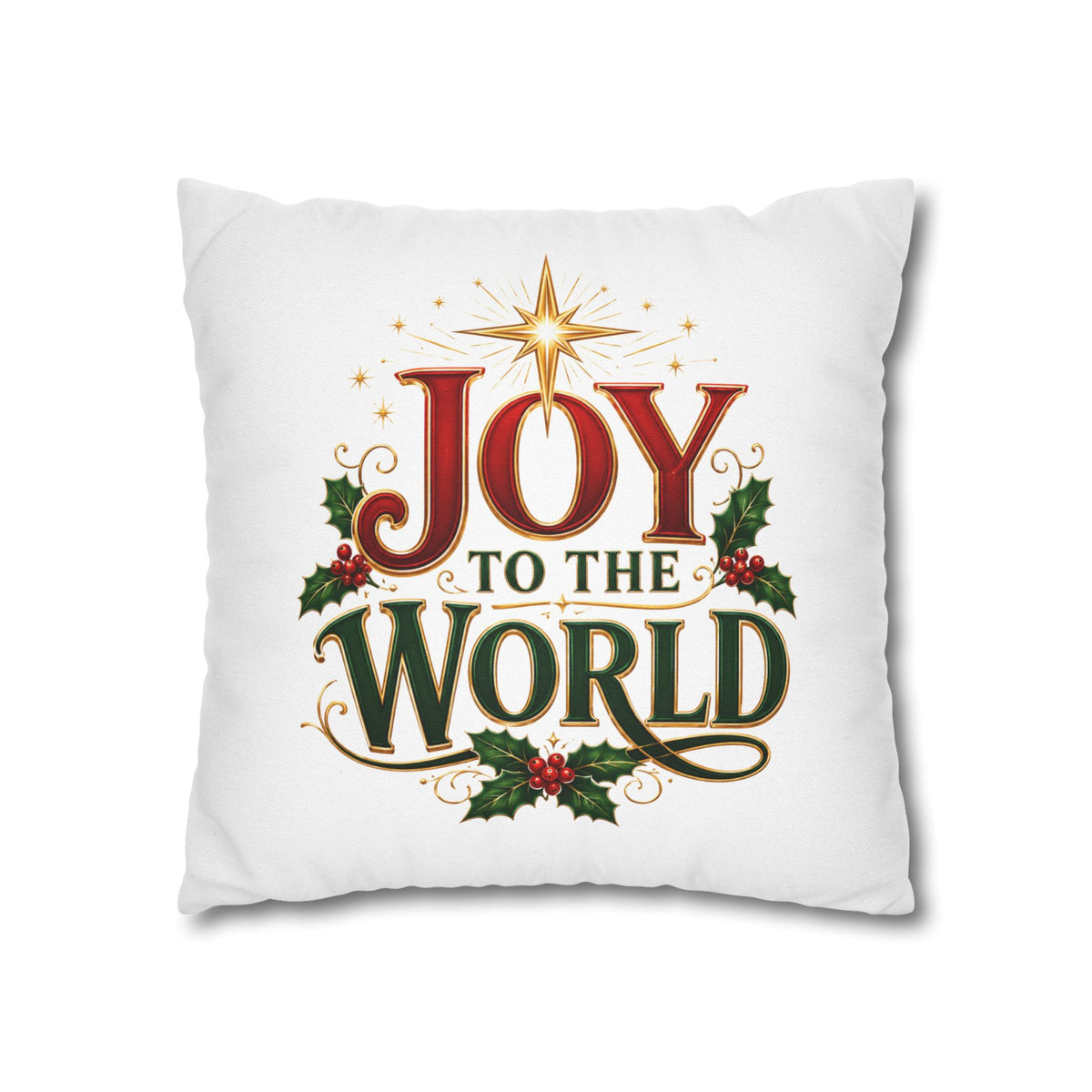 Christmas Pillowcase Joy to the World Christmas Pillowcase