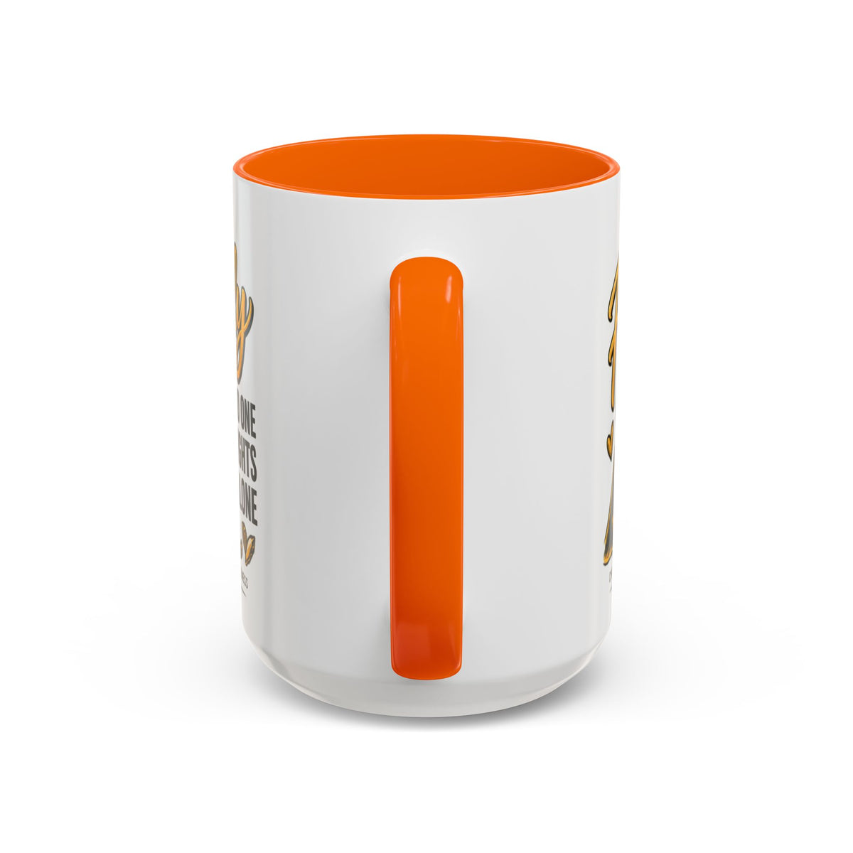 Childhood Cancer Awareness Accent Coffee Mug – "In This Family No One Fights Alone" (11/15oz)