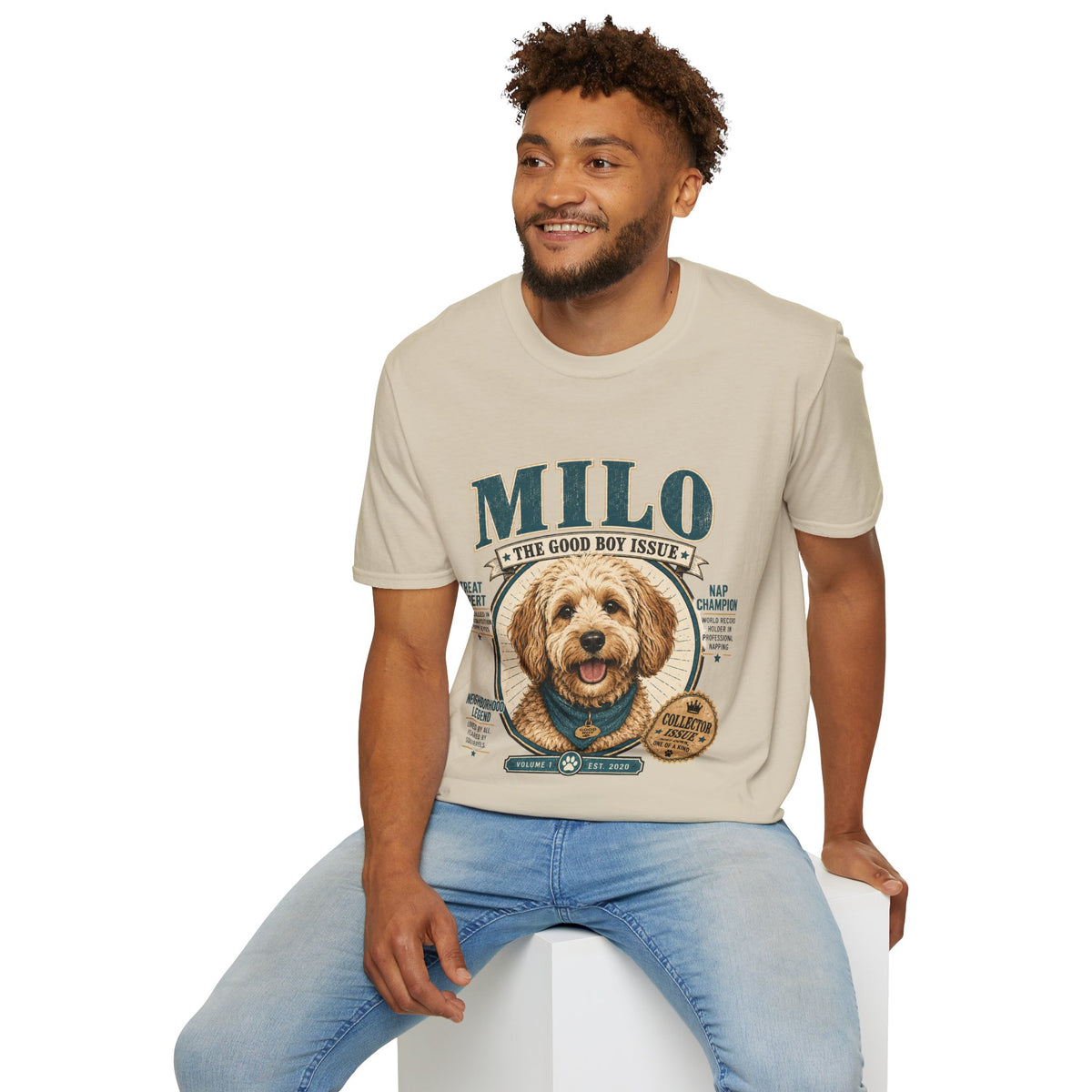 Milo 'The Good Boy Issue' T-Shirt — Cute Dog Portrait Tee