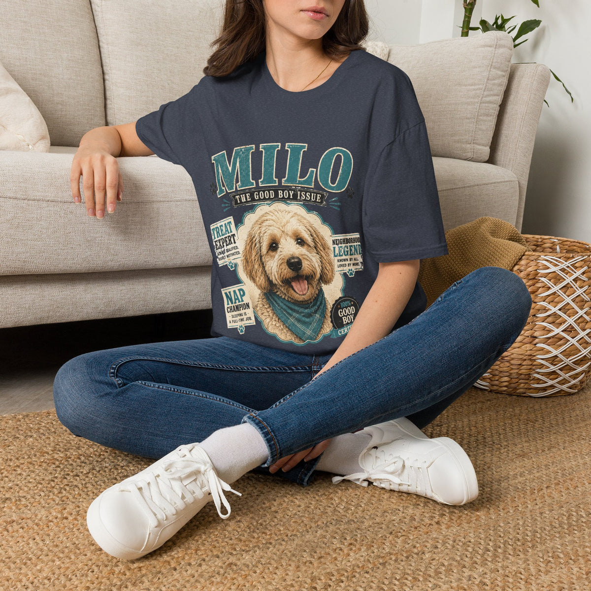 Milo "The Good Boy Issue" Dog Portrait T-Shirt