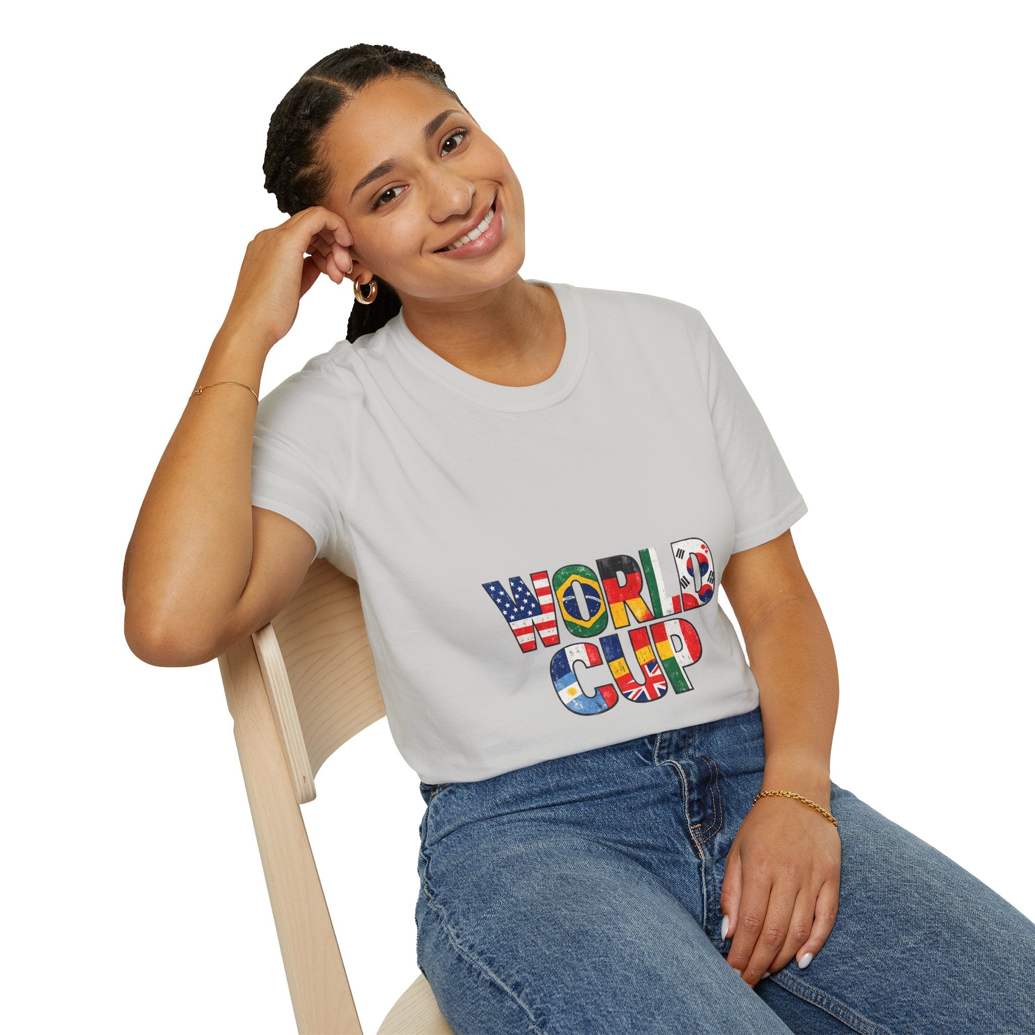 World Cup Flag Graphic T-Shirt — 'WORLD CUP' International Soccer Fans Tee