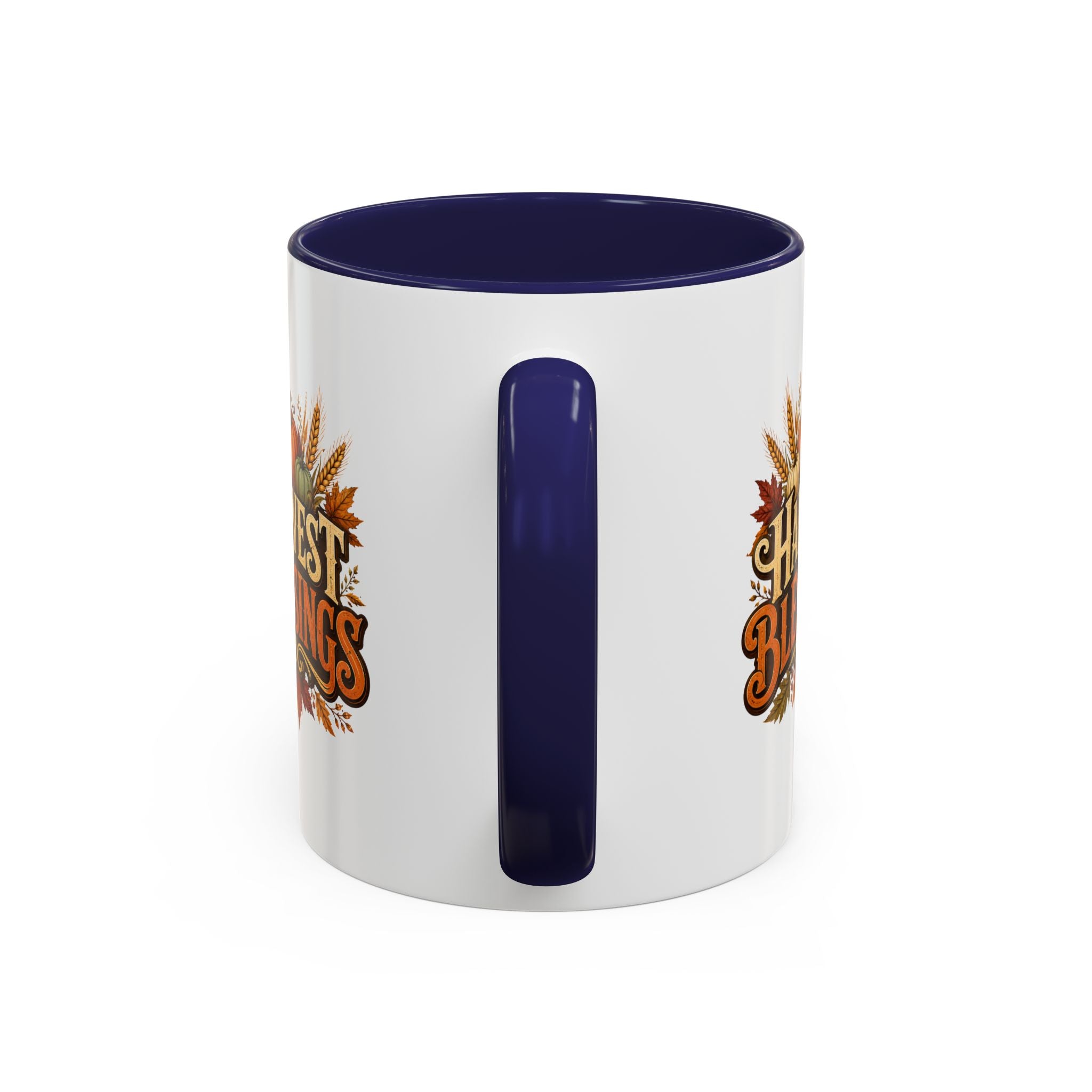 Thanksgiving Mug Harvest Blessings Coffee Mug — Fall Pumpkin & Wheat Thanksgiving Mug