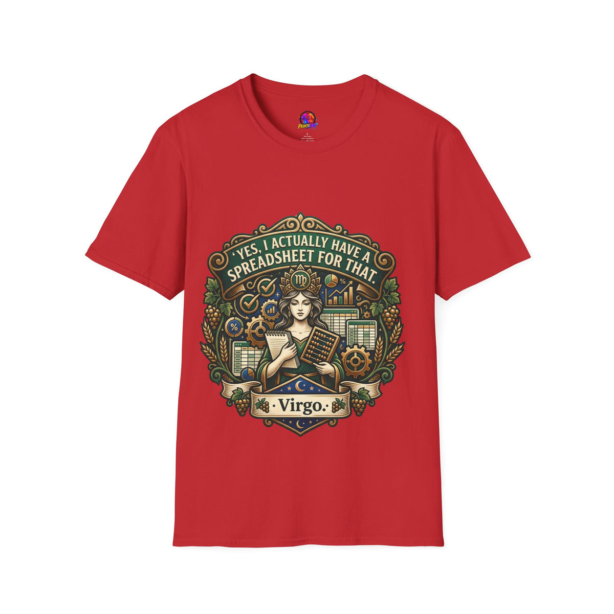 Virgo Zodiac T‑Shirt — "Yes, I Actually Have a Spreadsheet for That"