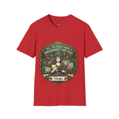 Virgo Zodiac T‑Shirt — "Yes, I Actually Have a Spreadsheet for That"