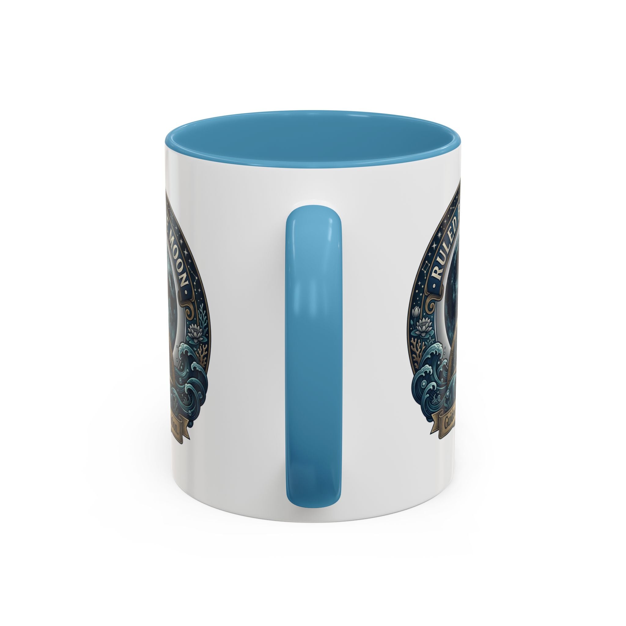 Ruled by the Moon Accent Coffee Mug — Zodiac Cancer Astrology 11/15oz