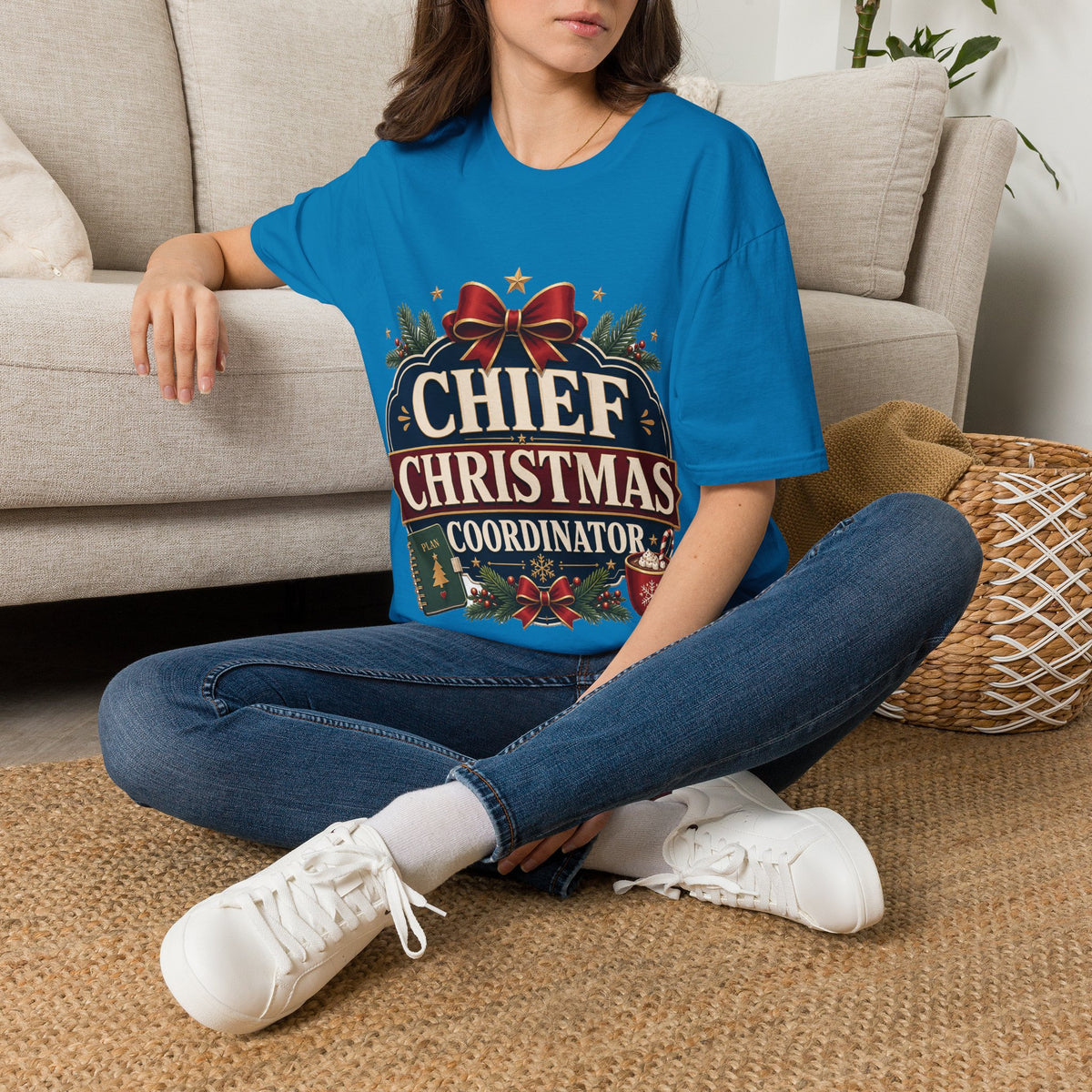 Christmas T-Shirt — "Chief Christmas Coordinator" Holiday Graphic Tee