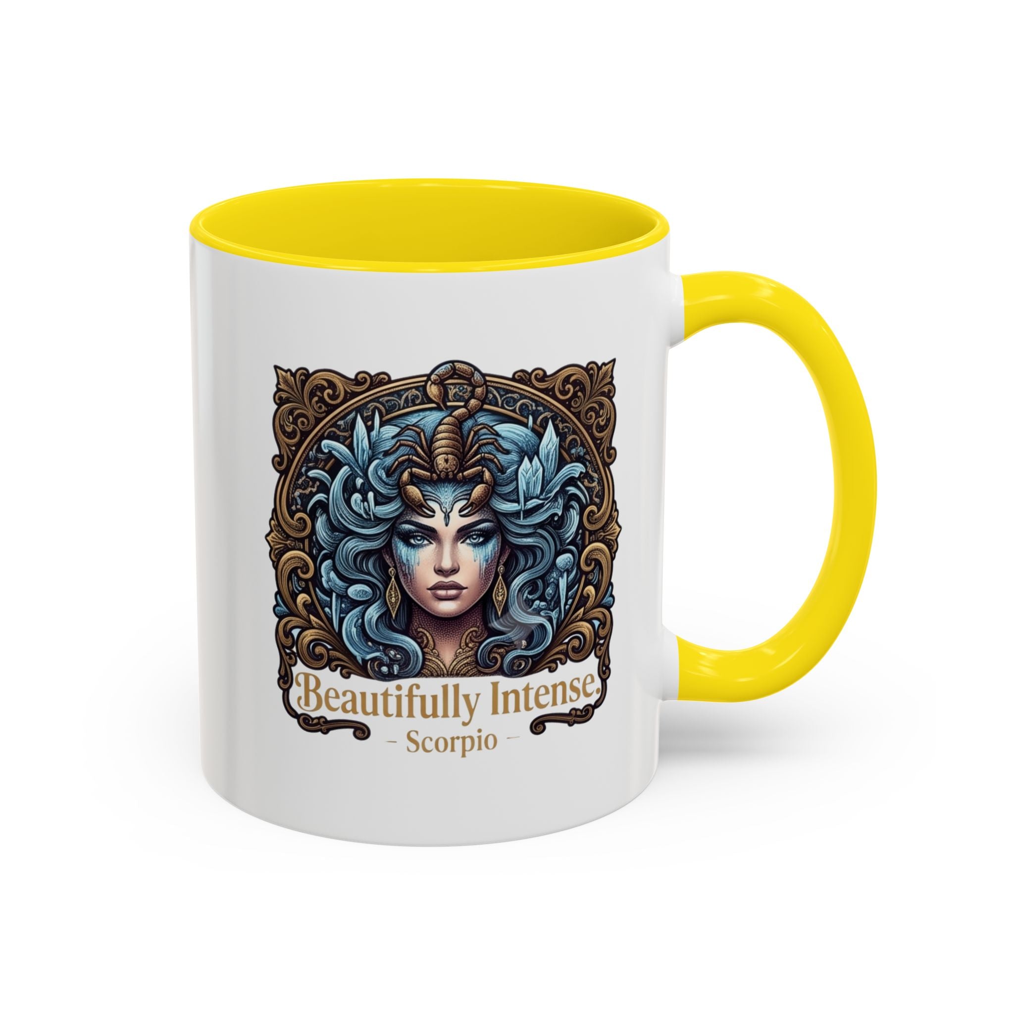 Scorpio Accent Coffee Mug — "Beautifully Intense" Zodiac Design (11/15oz)