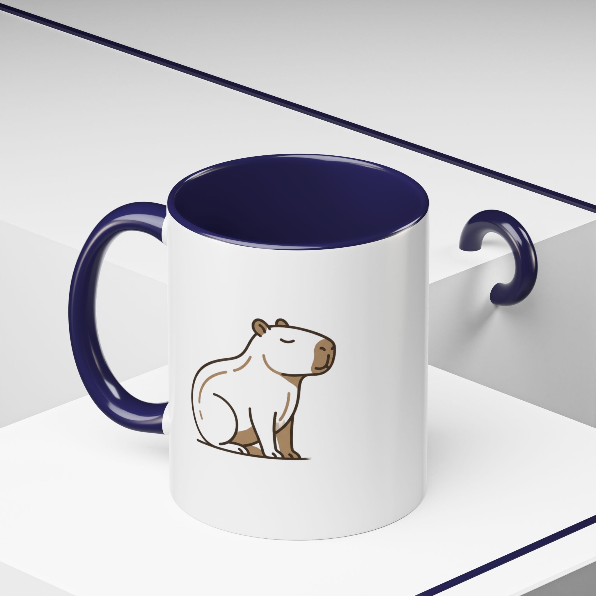 Funny Capybara Coffee Mug — Cute Relaxed Capybara Accent Mug