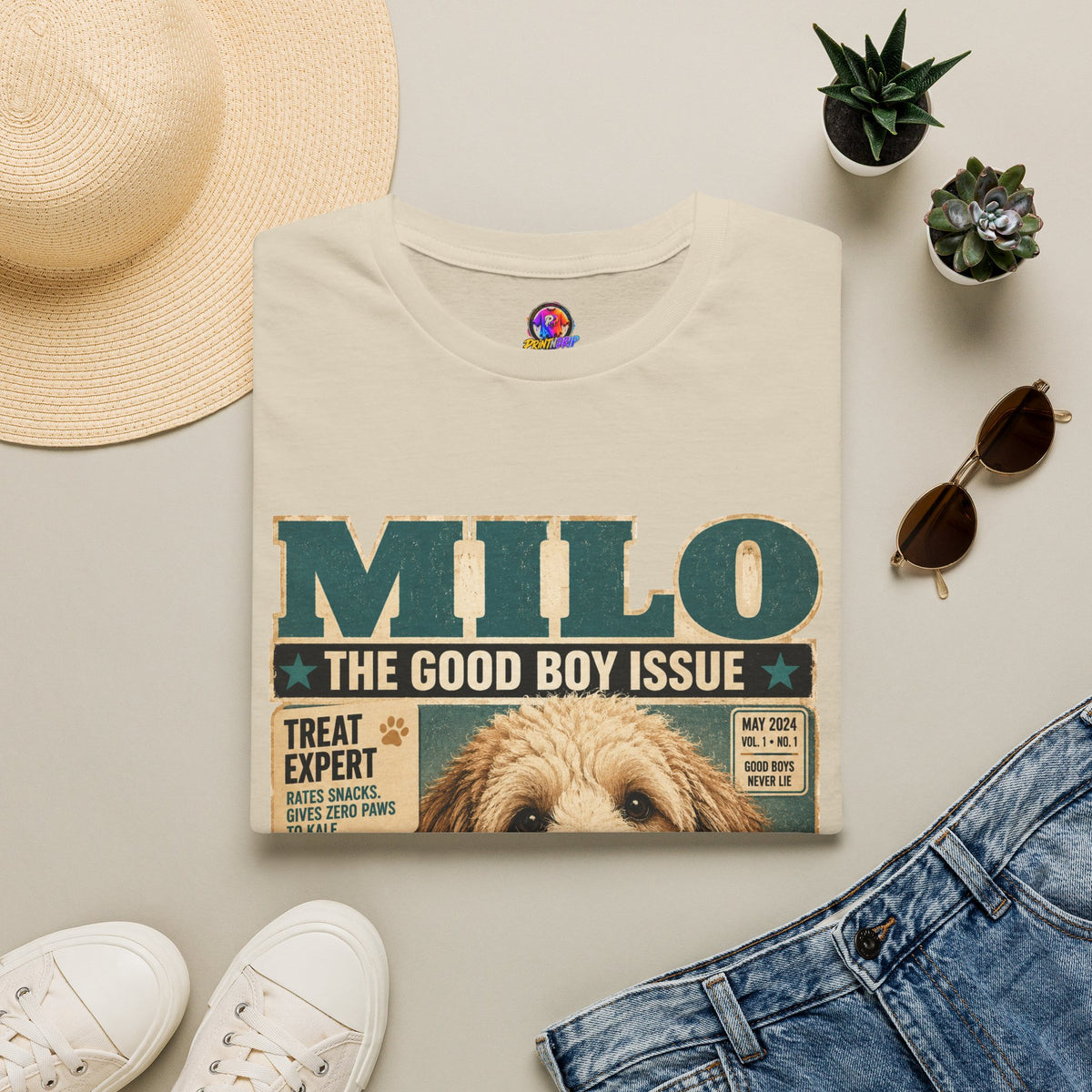 Milo 'The Good Boy Issue' Dog Magazine T-Shirt
