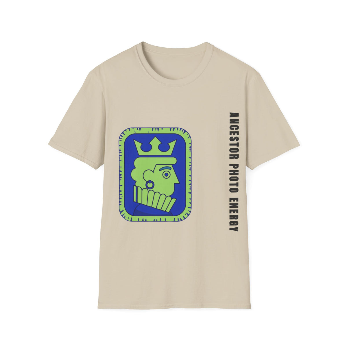 King Checkerboard Graphic T‑Shirt — Bold Green & Blue Chess King Design - Trending Now - September 2026