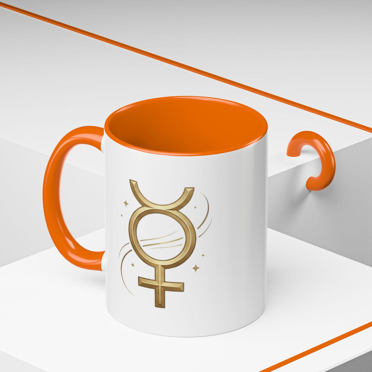 Virgo Zodiac Mercury Mug — Gold Zodiac Astrology Coffee Cup
