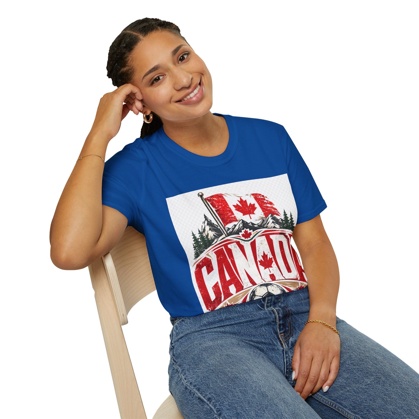Canada Soccer T‑Shirt — Canadian Flag & Maple Leaf Crest