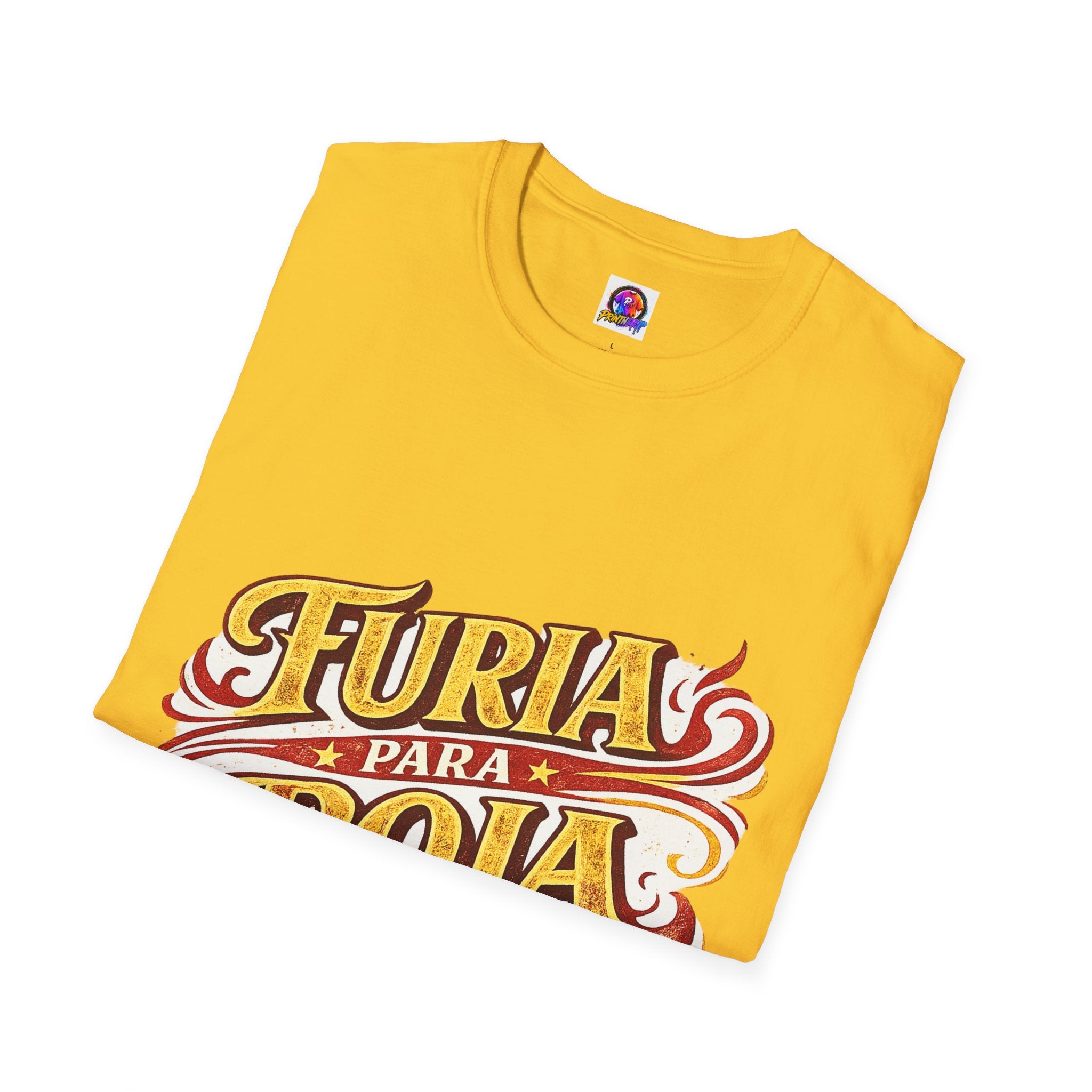 Spain Furia Para Roja T-Shirt — Vintage Flame Spanish Pride Soccer Tee