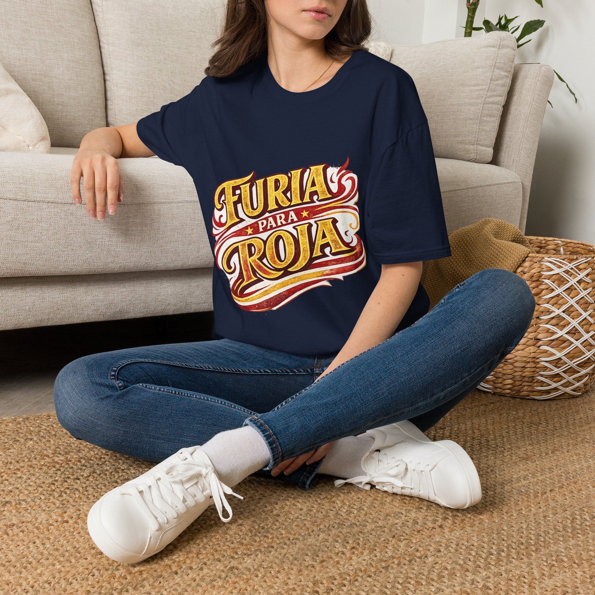Spain Furia Para Roja T-Shirt — Vintage Flame Spanish Pride Soccer Tee