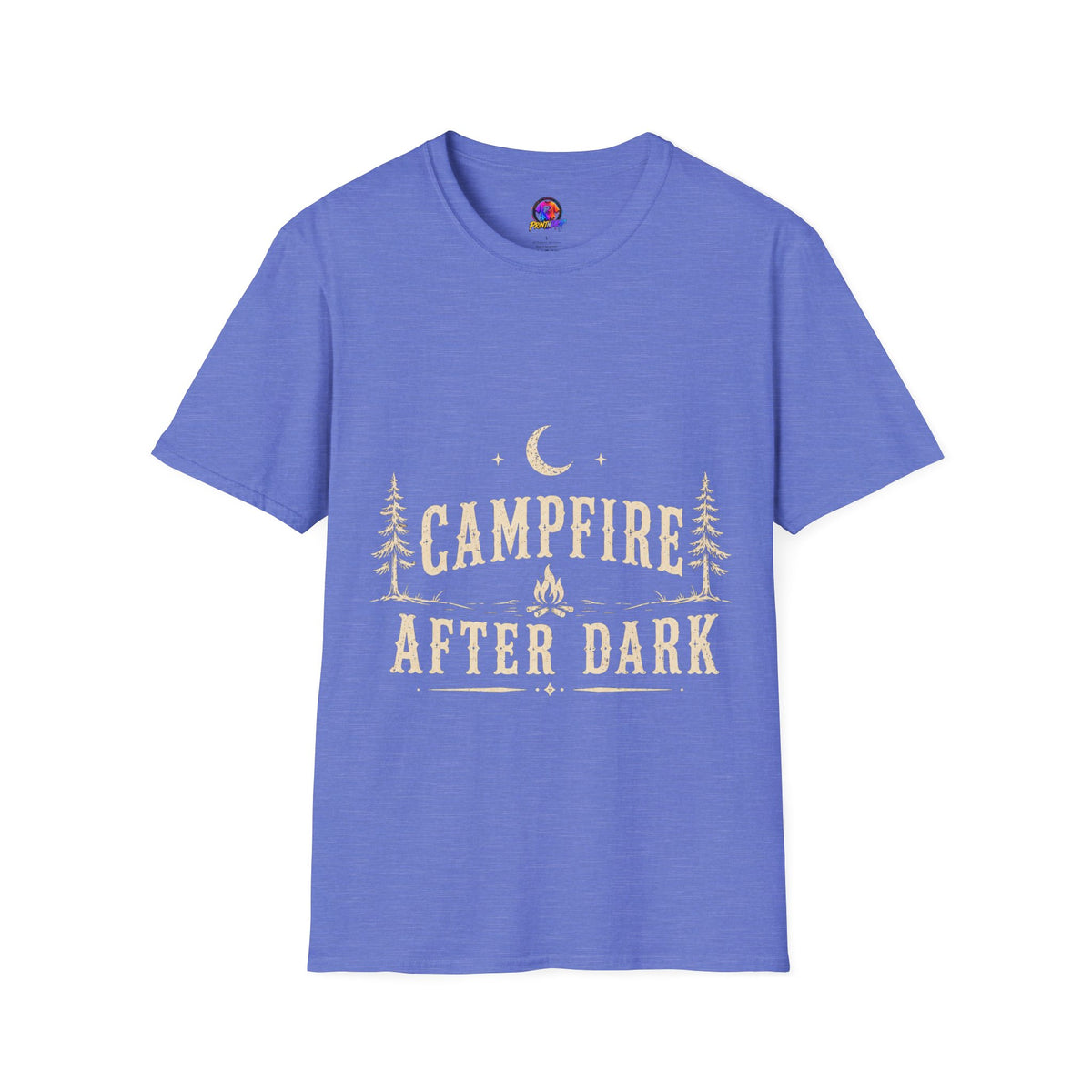 Campfire After Dark T-Shirt — Moonlit Camping Graphic Tee