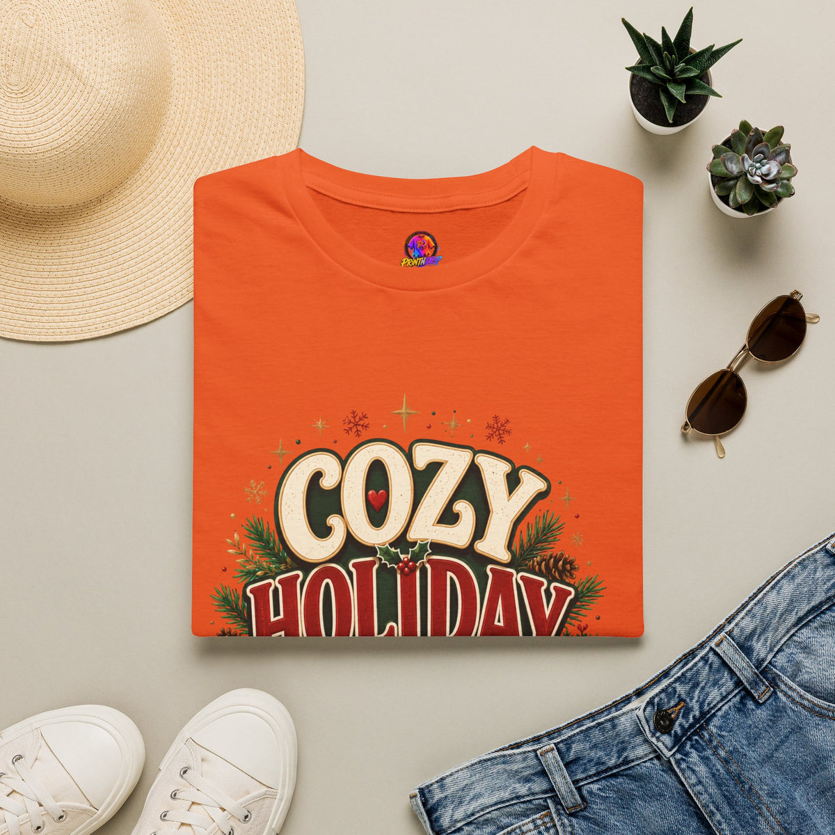 Cozy Holiday Club T-Shirt — Festive Christmas Cozy Cocoa Graphic Tee