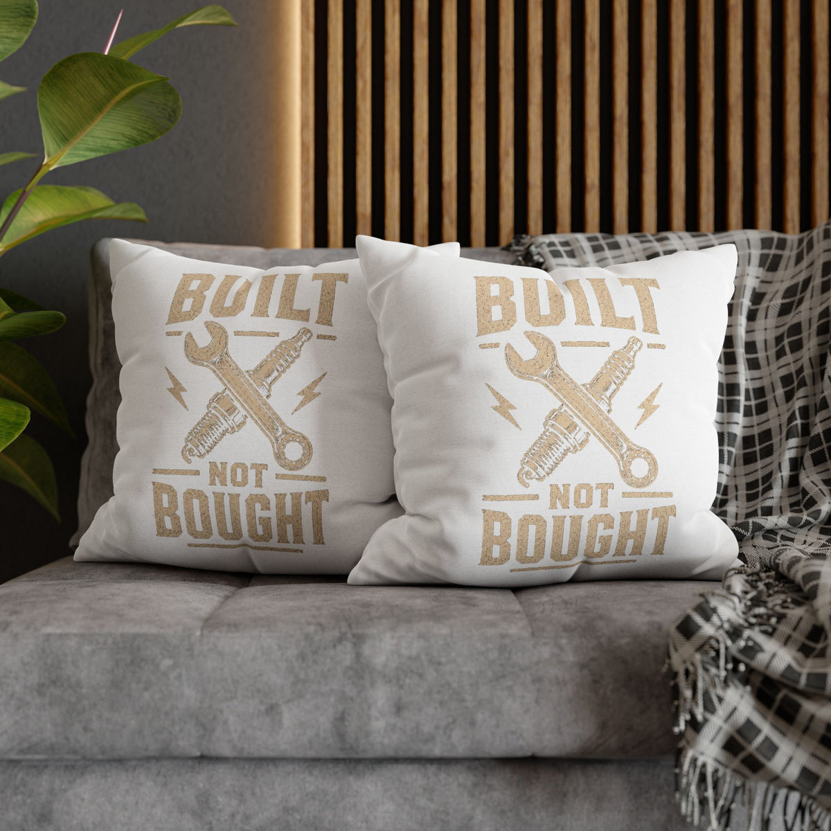 Built Not Bought Decorative Pillowcase Milo Bailey Dog Dad Mom