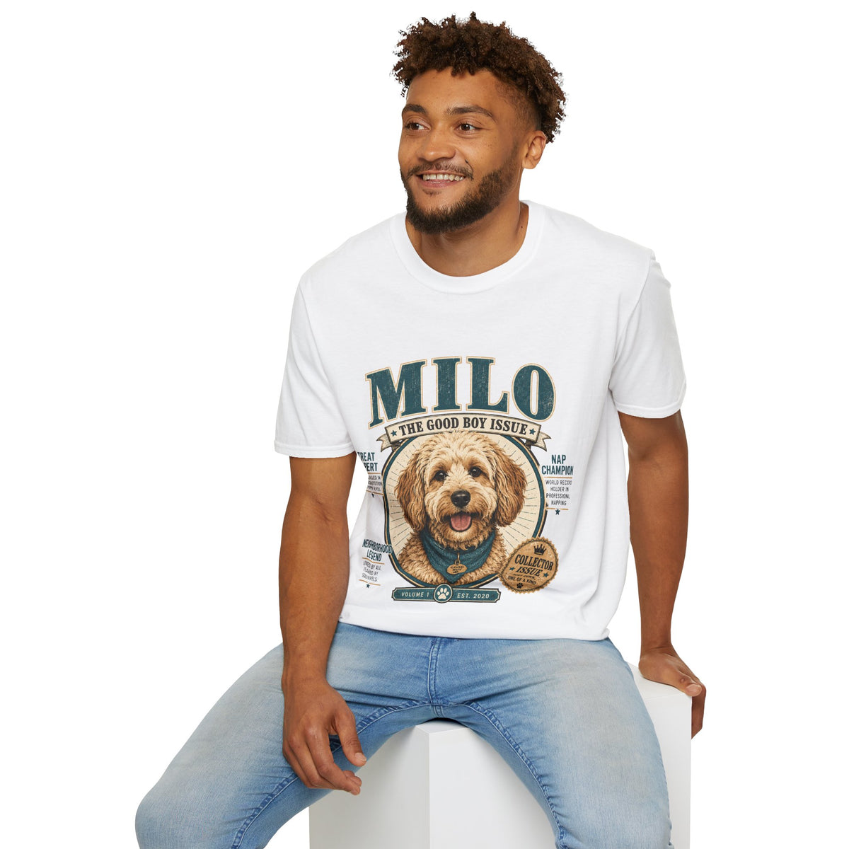 Milo 'The Good Boy Issue' T-Shirt — Cute Dog Portrait Tee