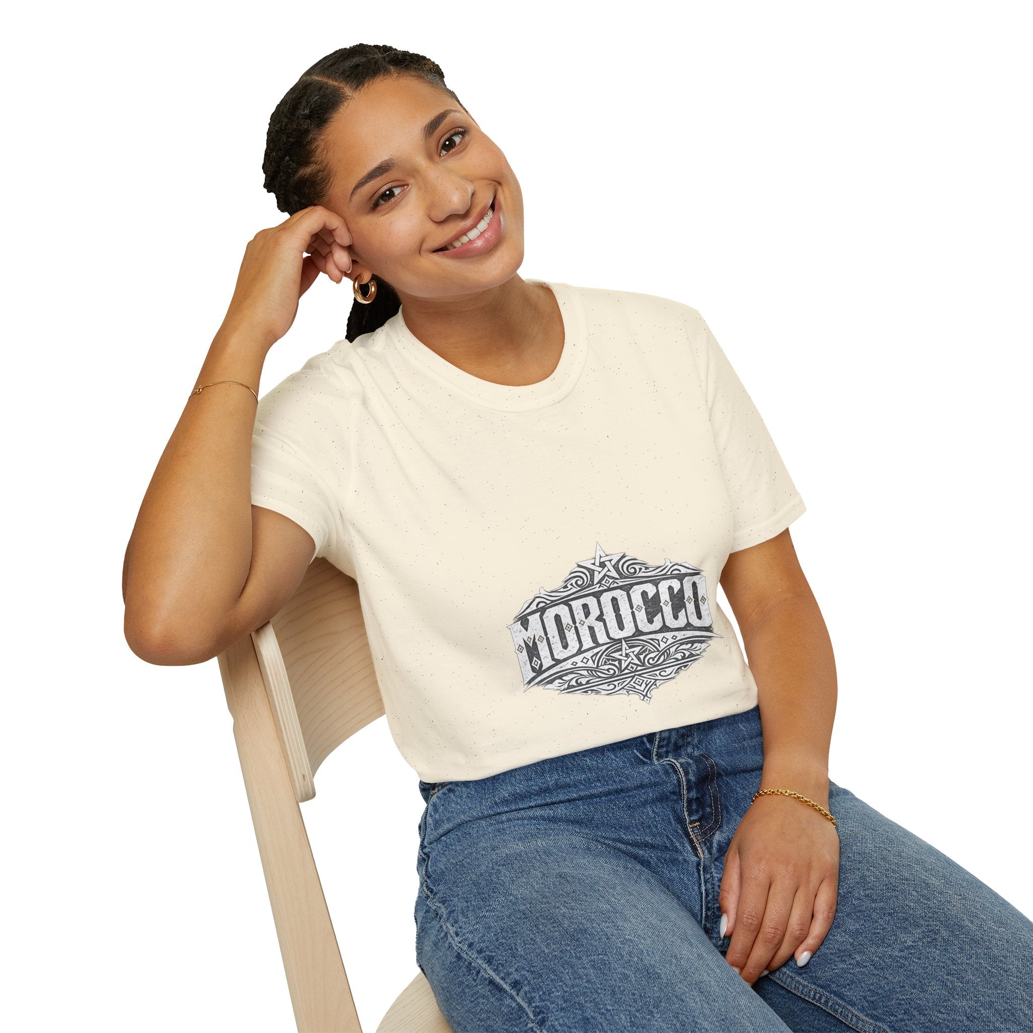 Morocco Vintage Graphic T-Shirt — Travel Tee with Ornamental Crest