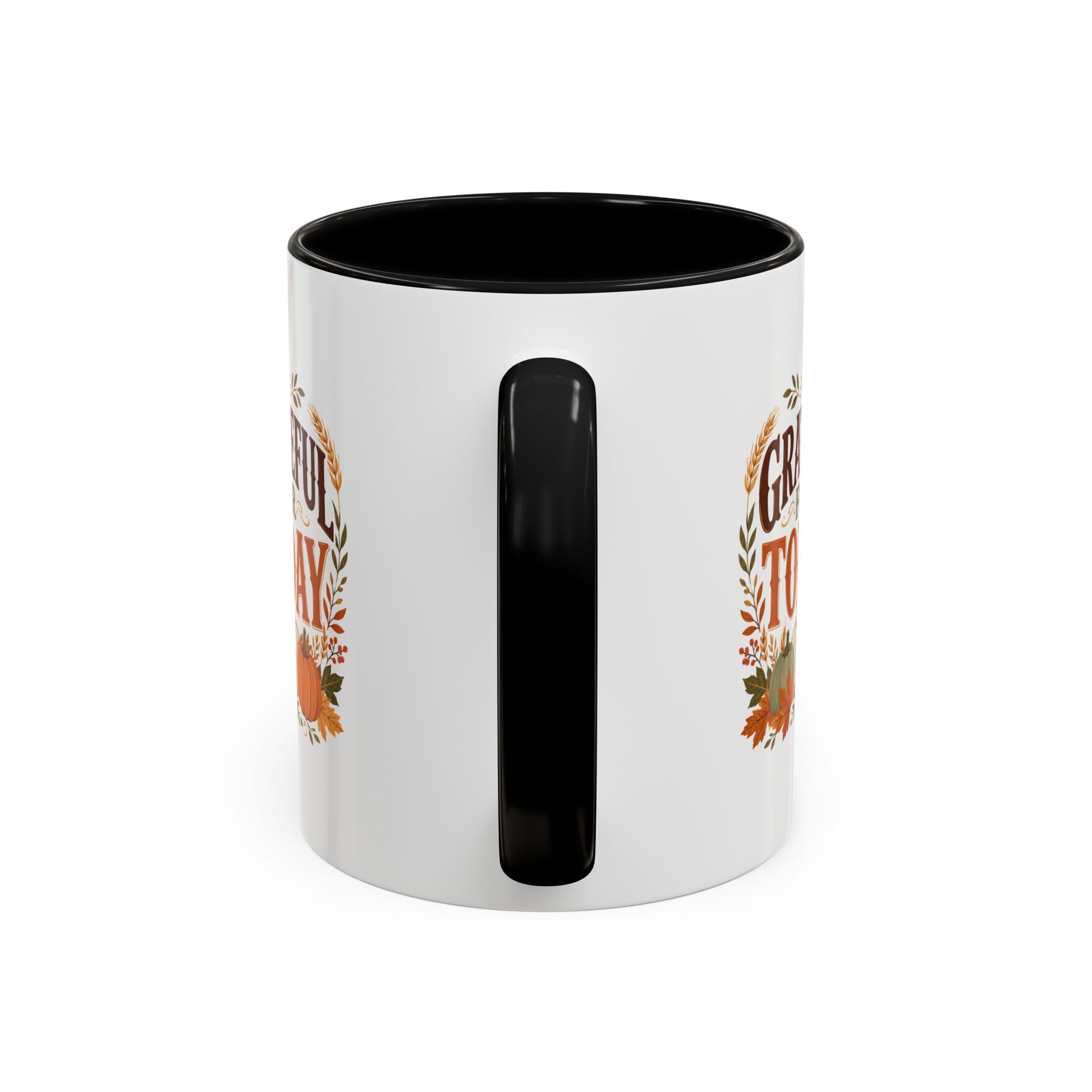 Thanksgiving Mug Grateful For Today Coffee Mug — Thanksgiving Pumpkin Fall Ceramic Accent Mug