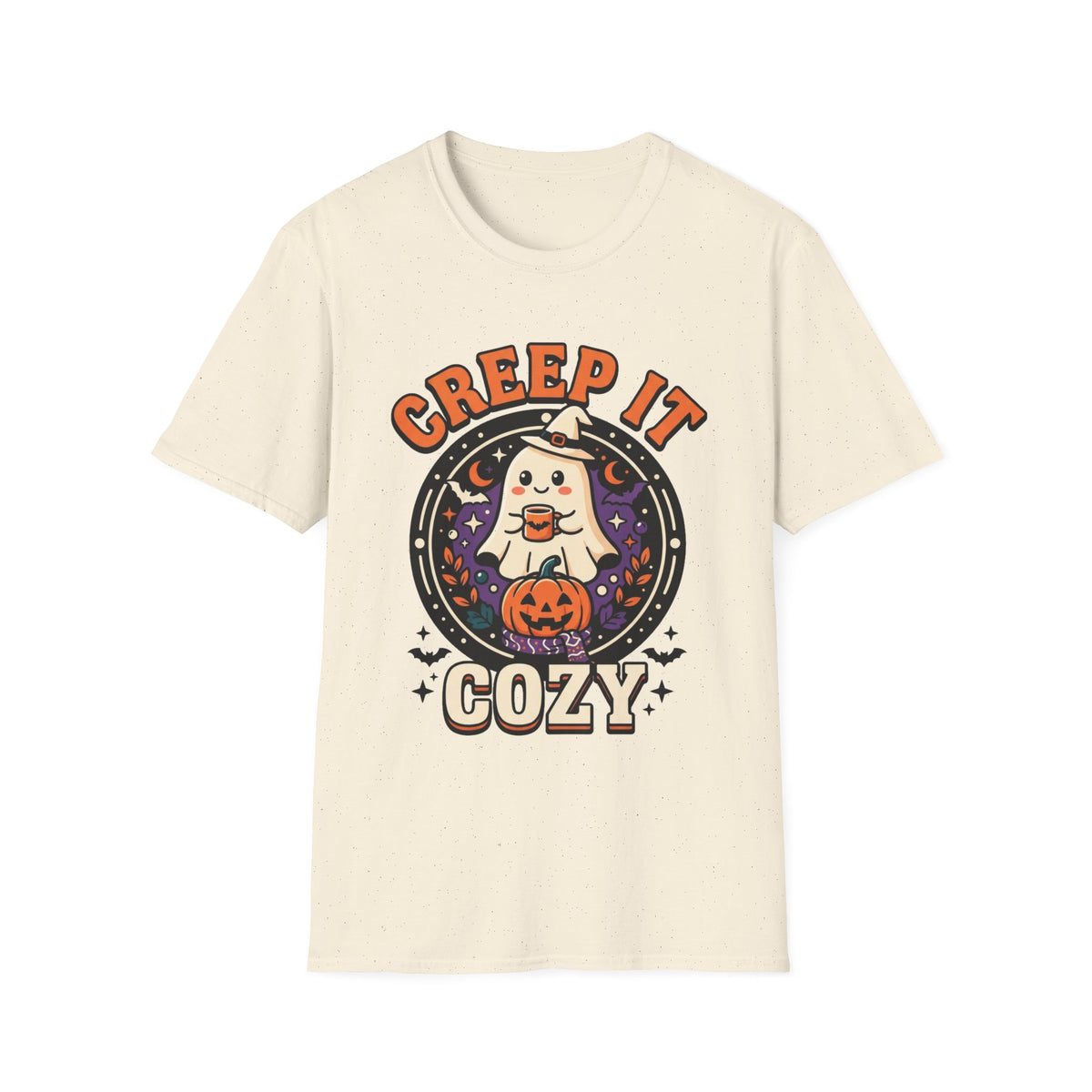 Creep It Cozy T-Shirt — Cute Spooky Ghost Graphic Tee for Halloween & Fall - Trending Now - August 2026