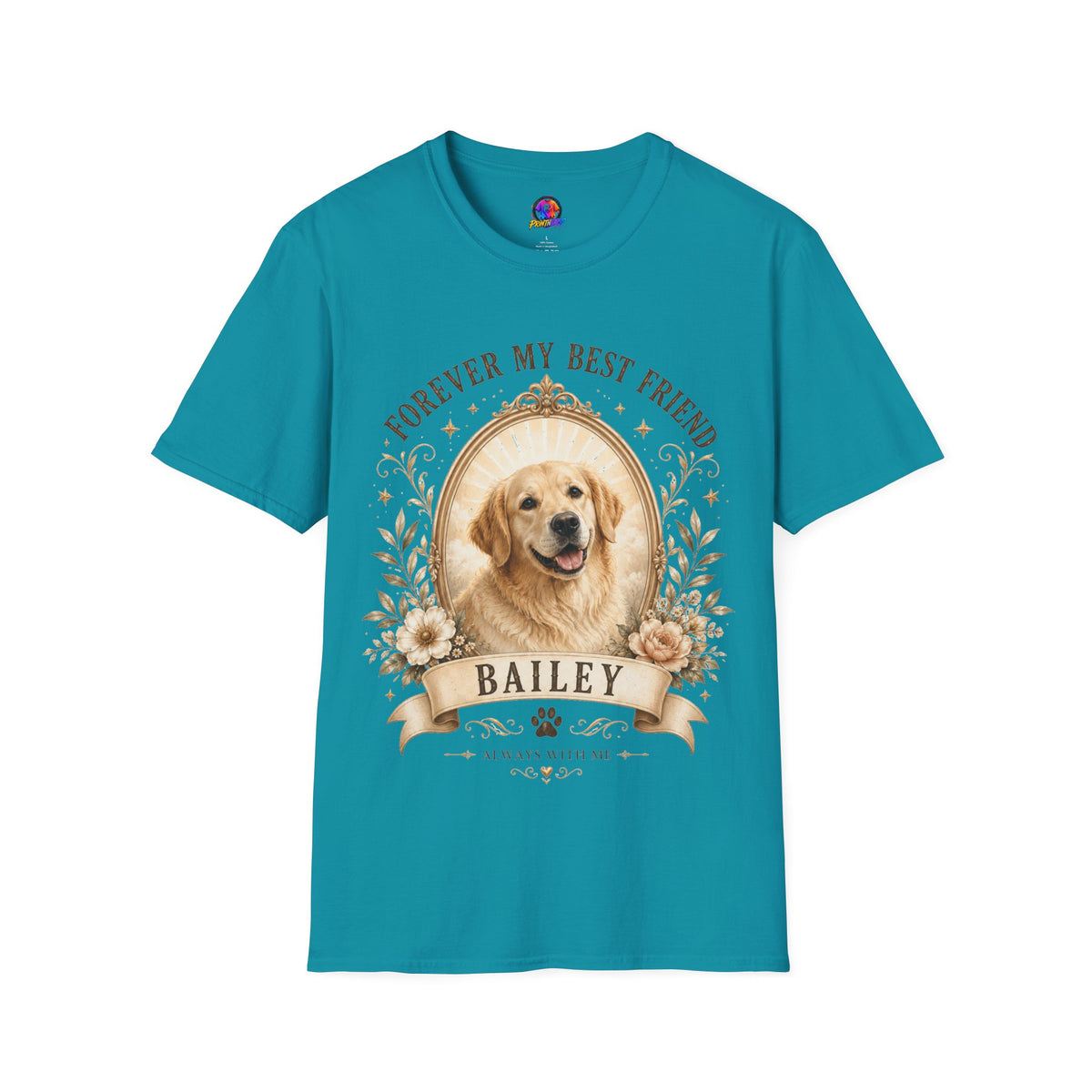 Dog Memorial T-Shirt — "Forever My Best Friend" Personalized Pet Tribute