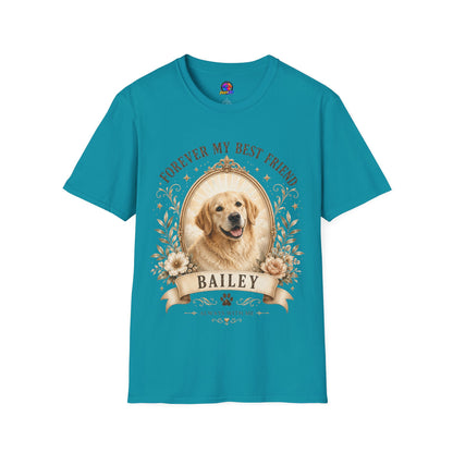 Dog Memorial T-Shirt — "Forever My Best Friend" Personalized Pet Tribute