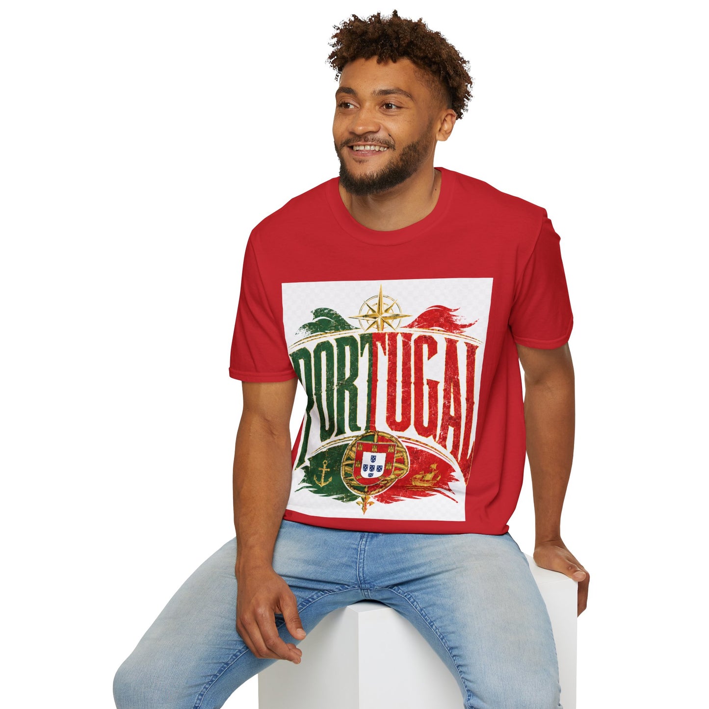 Portugal Vintage Compass T-Shirt — Retro Portuguese Flag Travel Tee