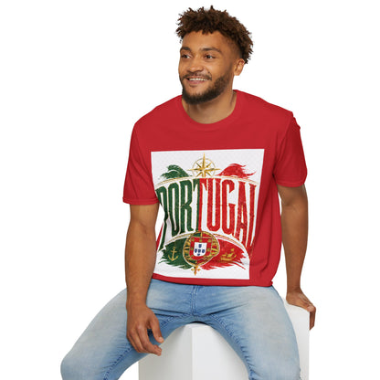 Portugal Vintage Compass T-Shirt — Retro Portuguese Flag Travel Tee