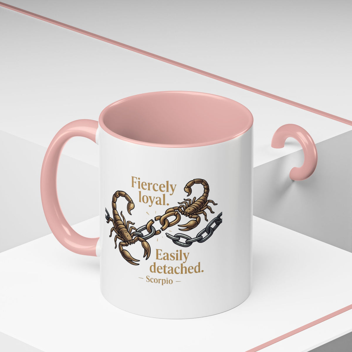 Scorpio Mug — "Fiercely Loyal. Easily Detached." Zodiac Coffee Cup