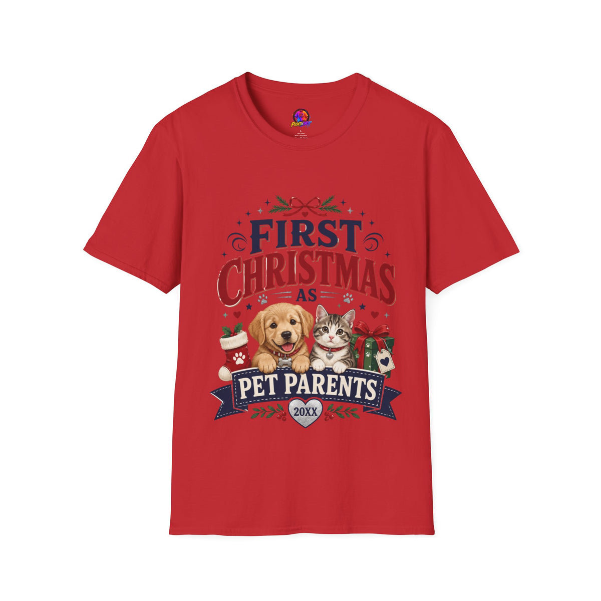 T-Shirt — "First Christmas as Pet Parents" Holiday Tee