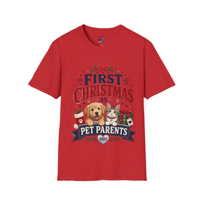 T-Shirt — "First Christmas as Pet Parents" Holiday Tee