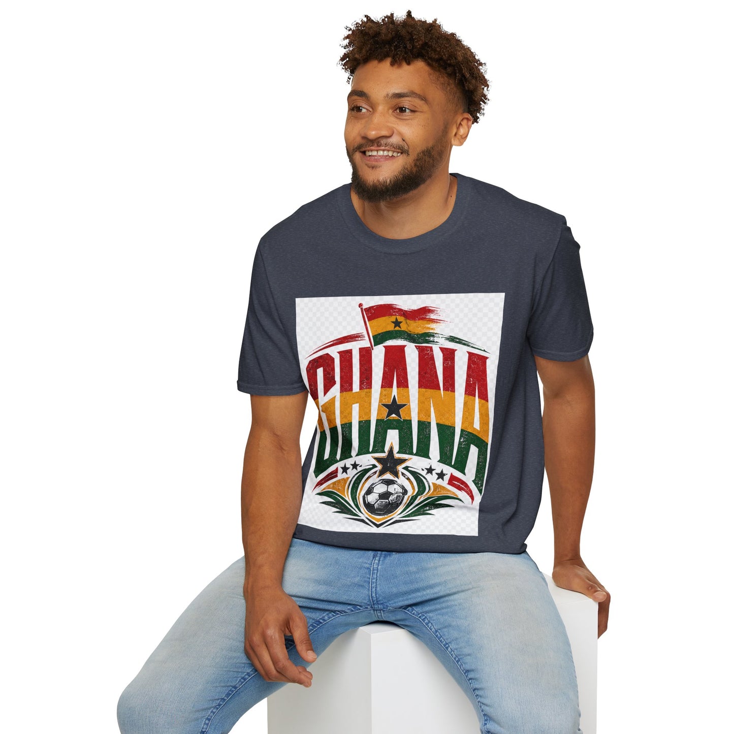 Ghana Flag Soccer T-Shirt — Retro Ghana Pride Football Tee