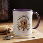 Milo Bailey Dog Dad Mom Dog Memorial Coffee Mug — "Forever My Best Friend" Personalized Golden Retriever