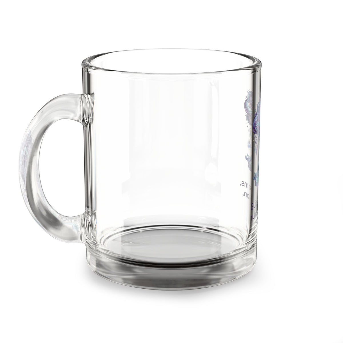 Pisces Glass Mug – Guided by Dreams, Led by Intuition Zodiac Coffee Cup (10 oz)