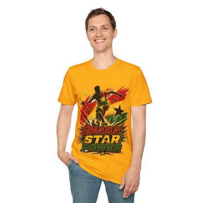 Ghana Star Power Soccer T-Shirt — Afro Football Fan Tee - Ghana T-Shirt