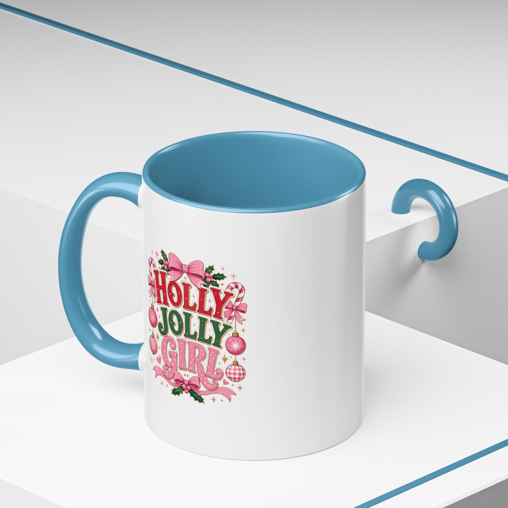 Accent Coffee Mug Holly Jolly Girl