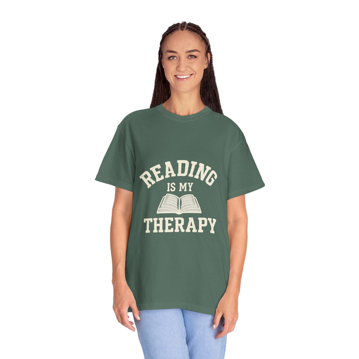 Reading Is My Therapy Book Lover Retro Aesthetic Graphic Tee - Trending Now - October 2026