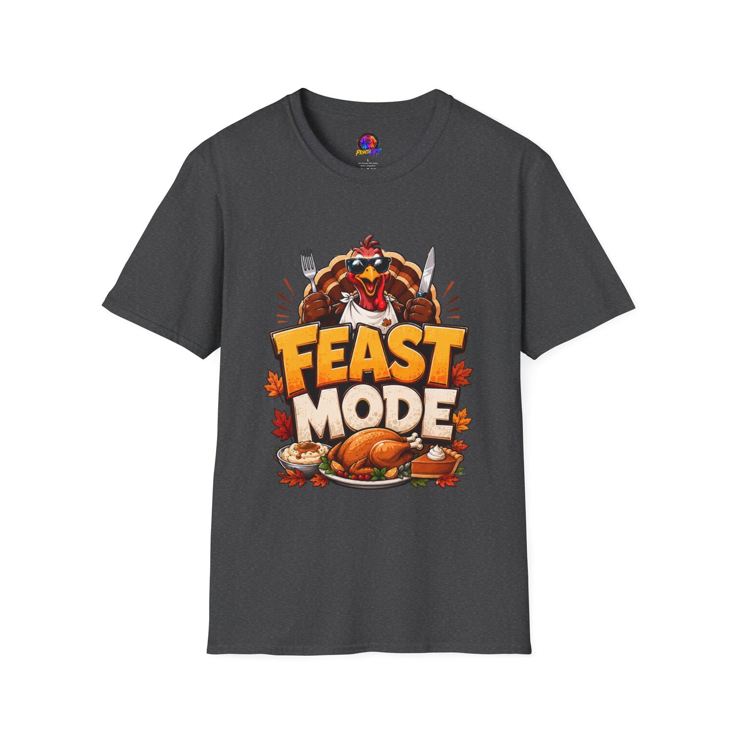 Feast Mode T-Shirt — Funny Thanksgiving Turkey Graphic Tee