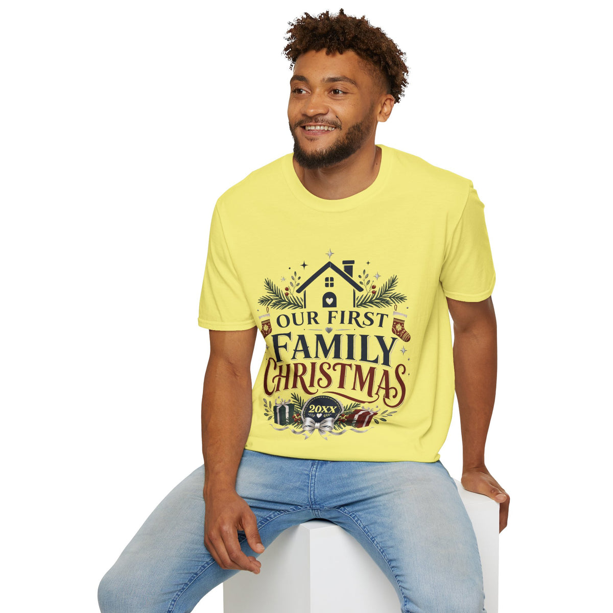 T-Shirt — Our First Family Christmas Personalized Tee