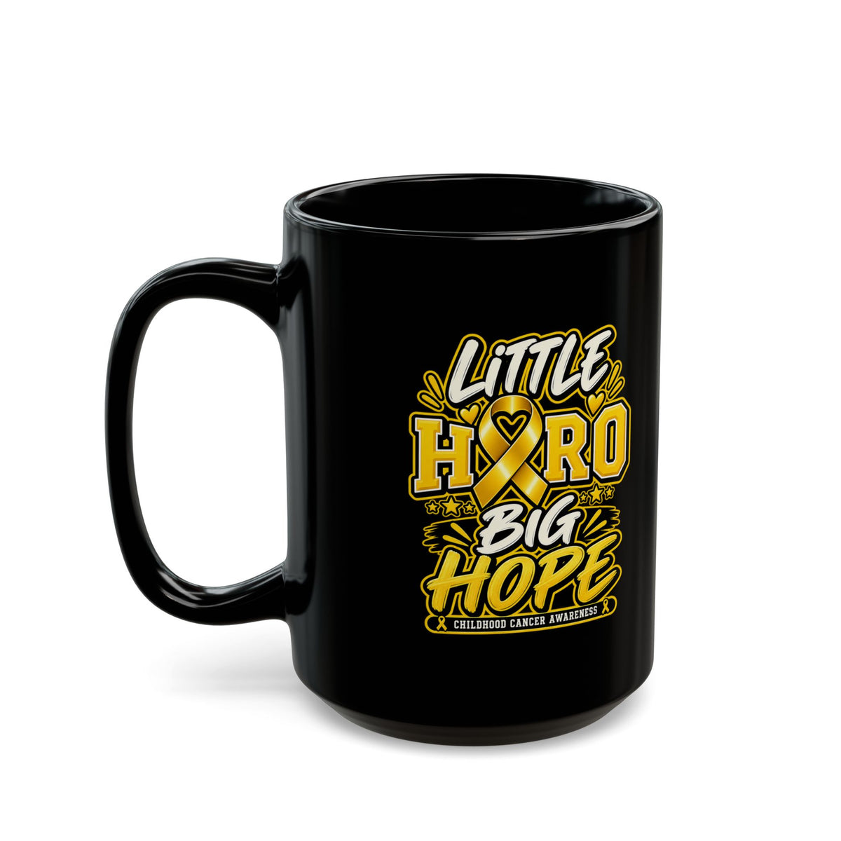 Little Hero Big Hope Childhood Cancer Awareness Mug