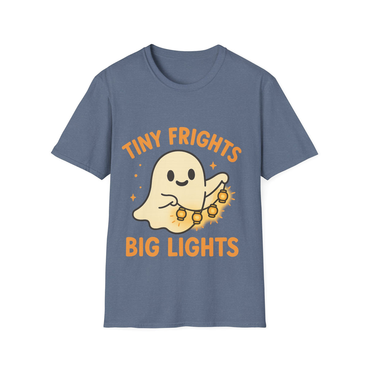 "Tiny Frights Big Lights" Cute Ghost Tee | Spooky Season Halloween T-Shirt - Trending Now - September 2026