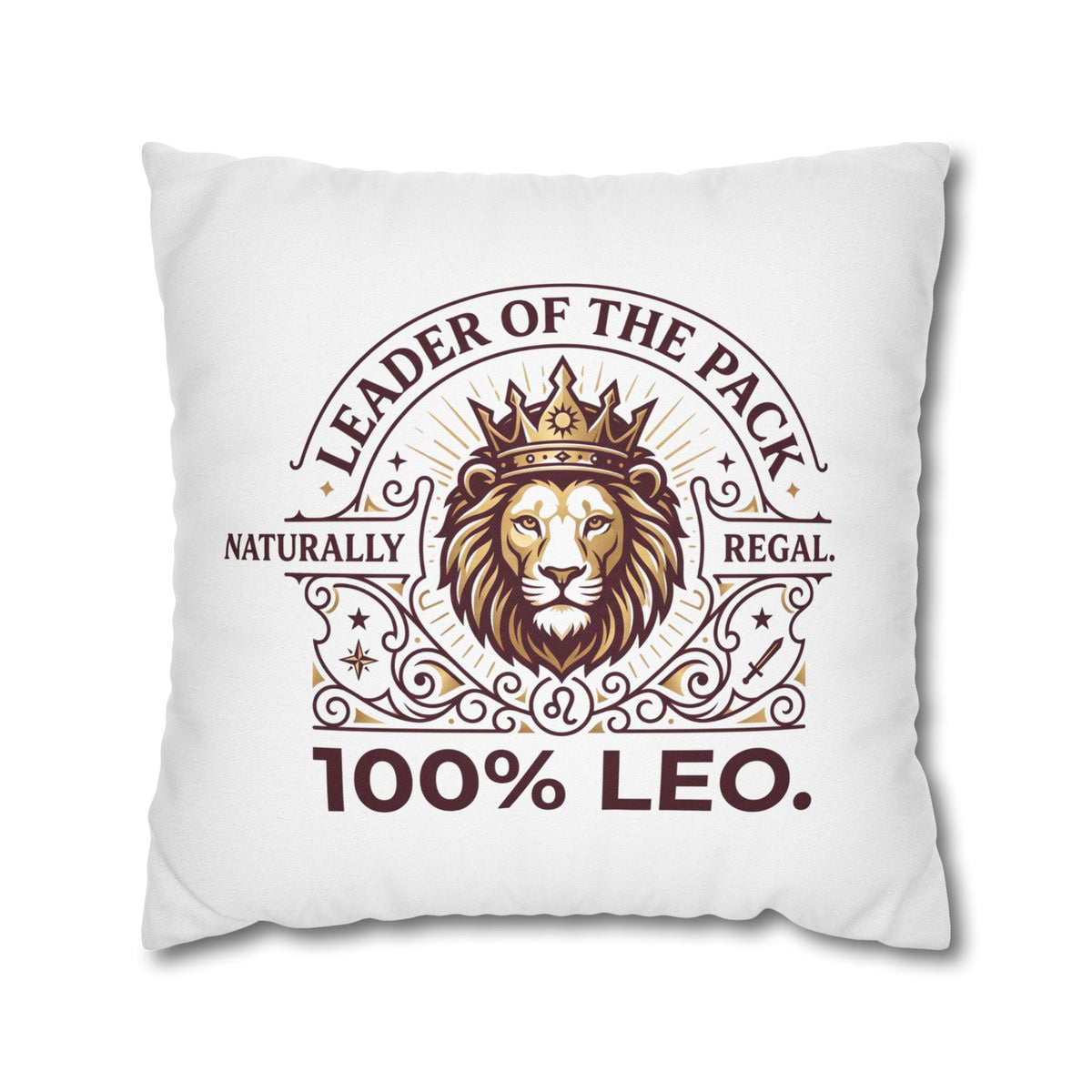 Leo Zodiac Leader Of The Pack Spun Polyester Square Pillowcase