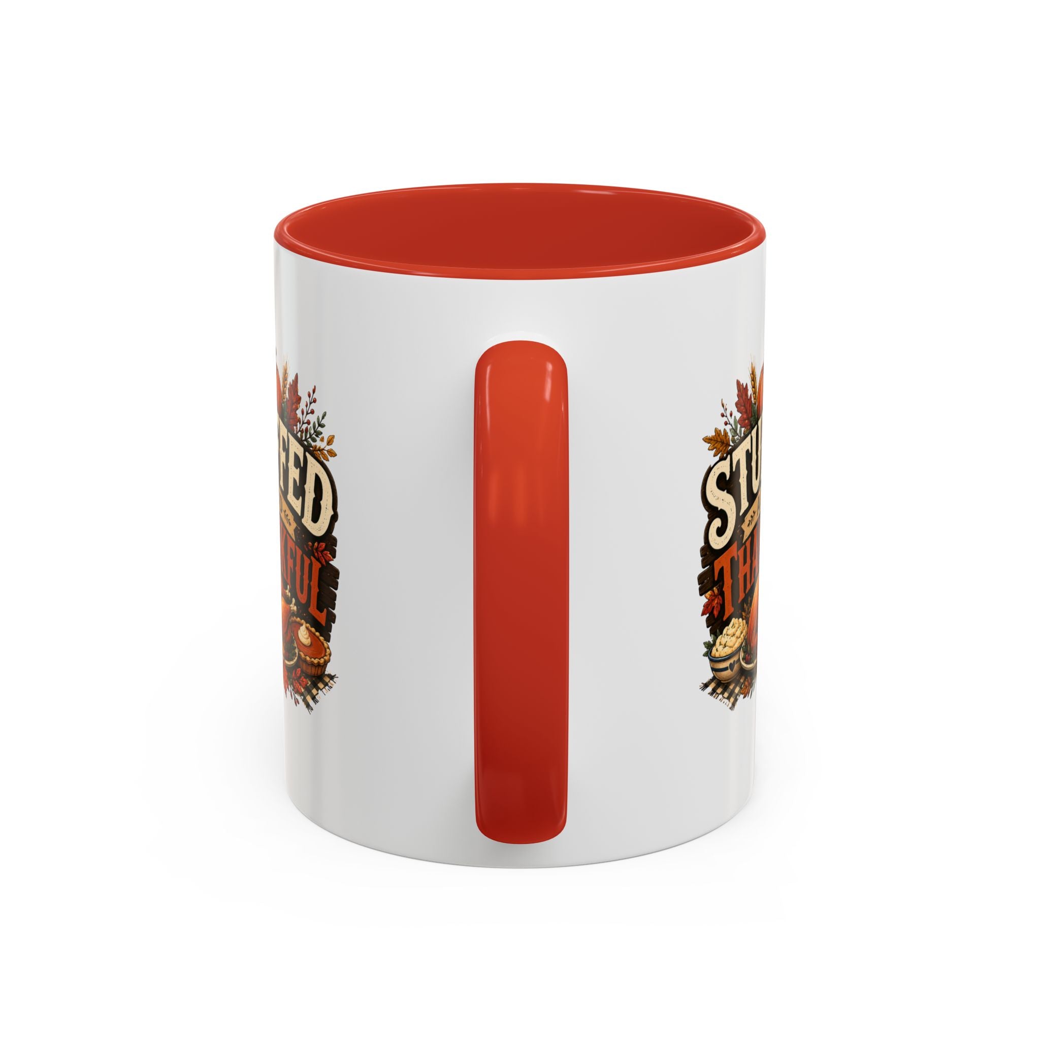 Thanksgiving Mug Stuffed and Thankful Coffee Mug — Thanksgiving Fall Holiday Kitchen Gift
