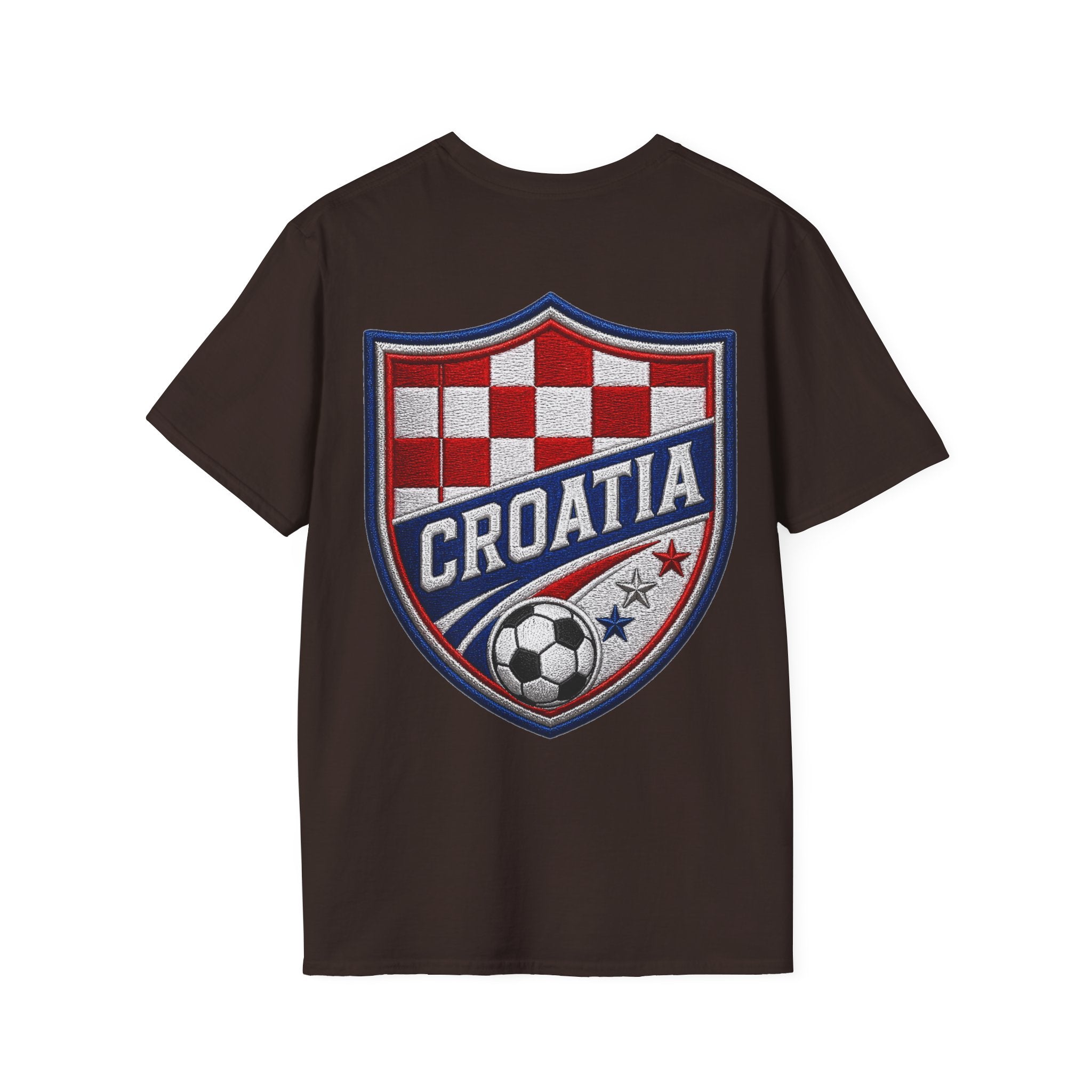 Checkered Glory T-Shirt — Croatia Soccer Fan Tee