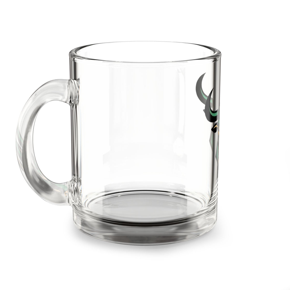 Taurus Zodiac Glass Mug Geometric Bull Glass Mug — 10oz Artistic Stag Coffee Cup