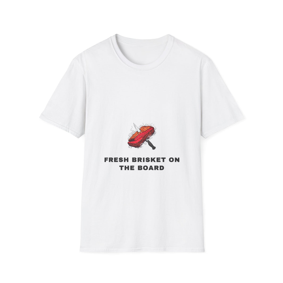 Fresh Brisket On The Board BBQ Knife White Graphic Tee - Trending Now - September 2026