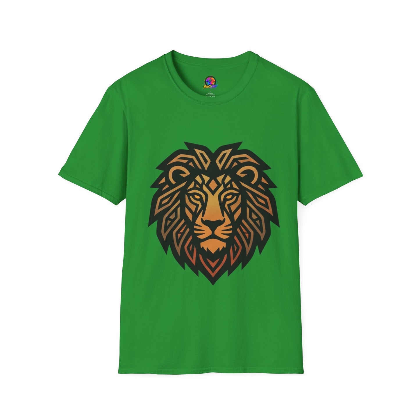 Lion Head T-Shirt — Geometric Tribal Lion Graphic Tee