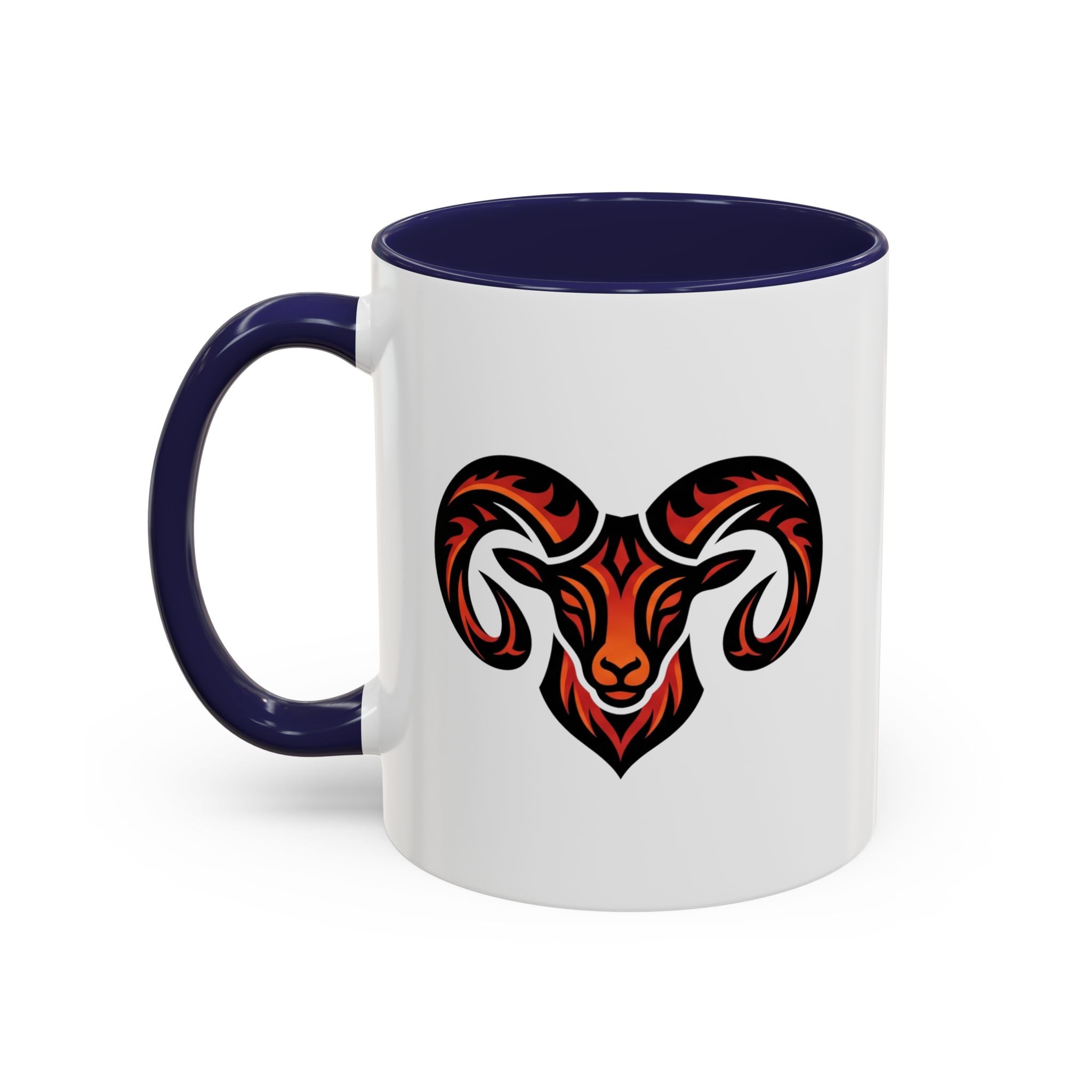 Ram Head Coffee Mug — Bold Tribal Goat Design Accent Mug